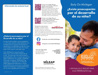 Thumbnail image of Spanish Early On Child Development Brochure 