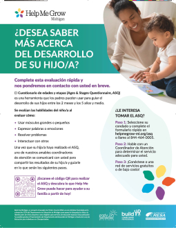 Thumbnail image of Help Me Grow ASQ Flyer - Spanish